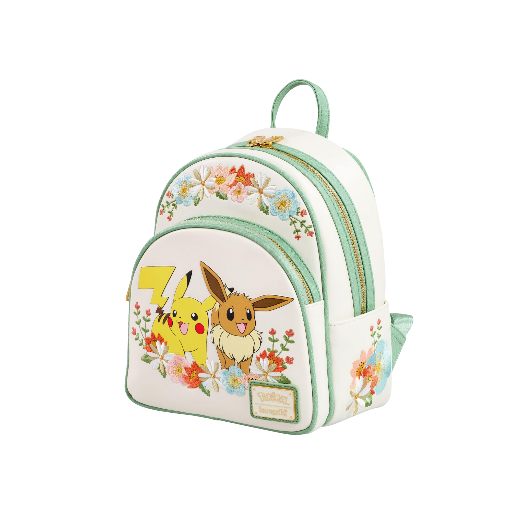 LOUNGEFLY - Pikachu & Eevee Floral Mini Backpack