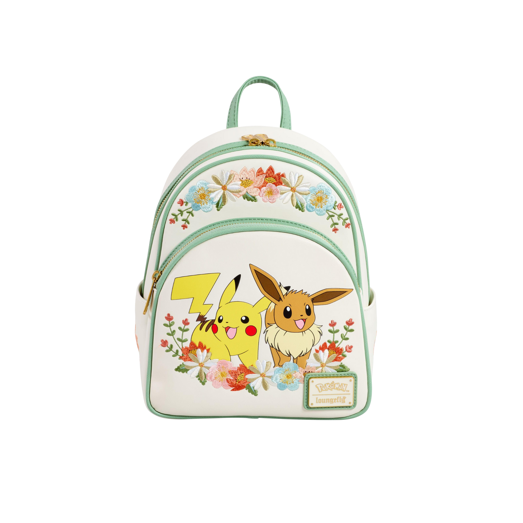 LOUNGEFLY - Pikachu & Eevee Floral Mini Backpack – PokéSouq
