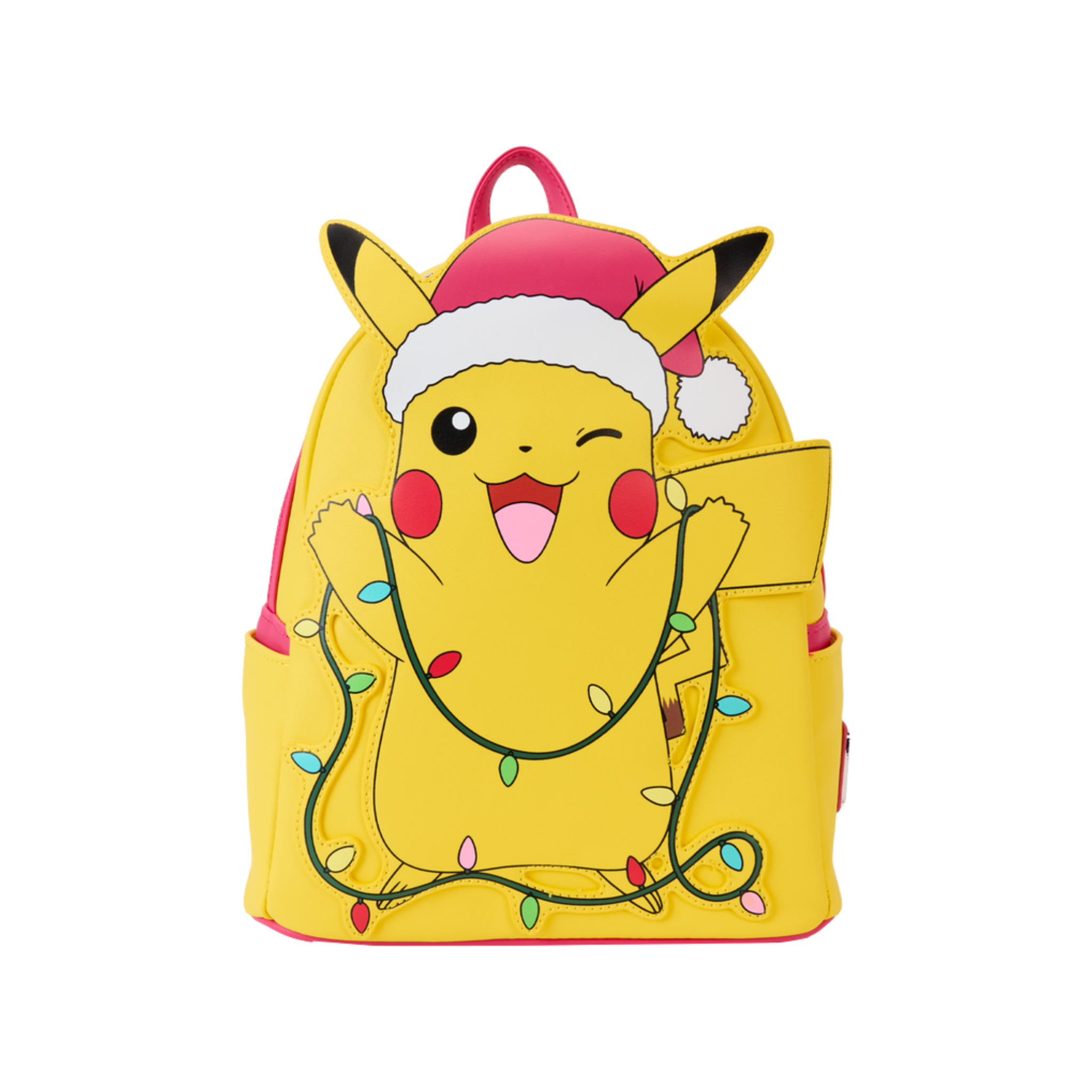LOUNGEFLY - Santa Pikachu String Lights Light Up Mini Backpack