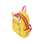 LOUNGEFLY - Santa Pikachu String Lights Light Up Mini Backpack