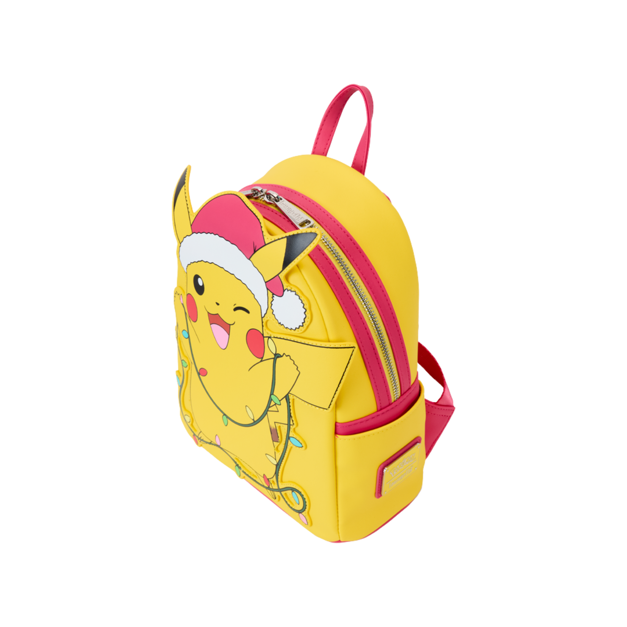 LOUNGEFLY - Santa Pikachu String Lights Light Up Mini Backpack