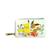 LOUNGEFLY - Pikachu & Eevee Floral Wallet
