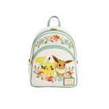 LOUNGEFLY - Pikachu & Eevee Floral Mini Backpack