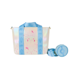 LOUNGEFLY - Pokémon Iridescent Pikachu Tote Crossbody Bag with Coin Bag