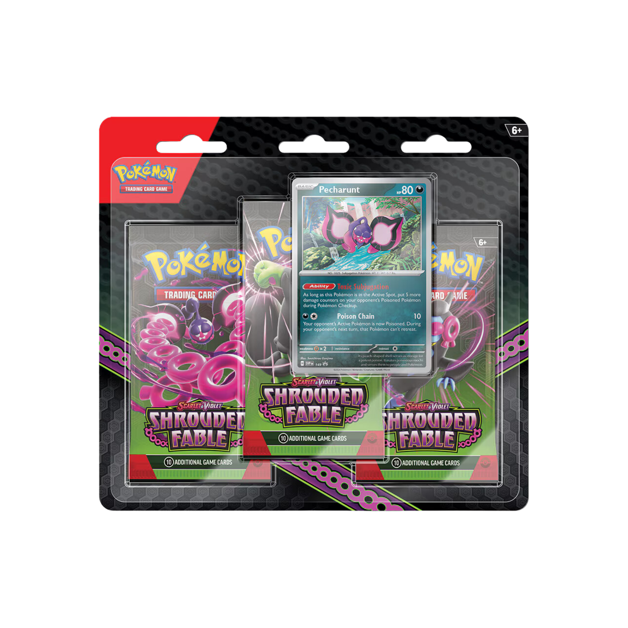 ENGLISH - Shrouded Fable 3-Pack Blister - Pecharunt