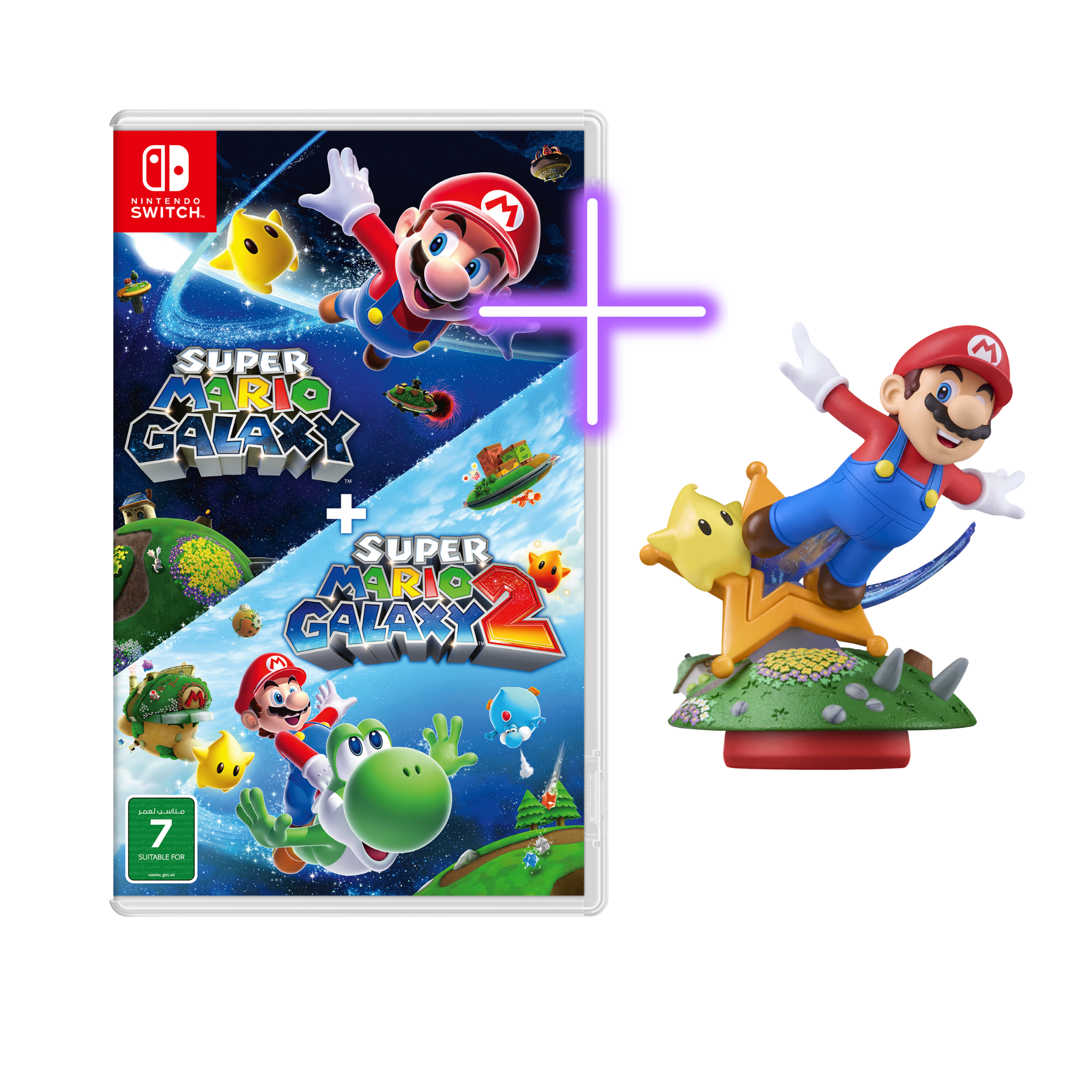 Bundle - Nintendo Switch - Super Mario Galaxy™ + Super Mario Galaxy™ 2 + amiibo !