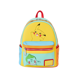 LOUNGEFLY - Pokémon Color Block Starters Mini Backpack