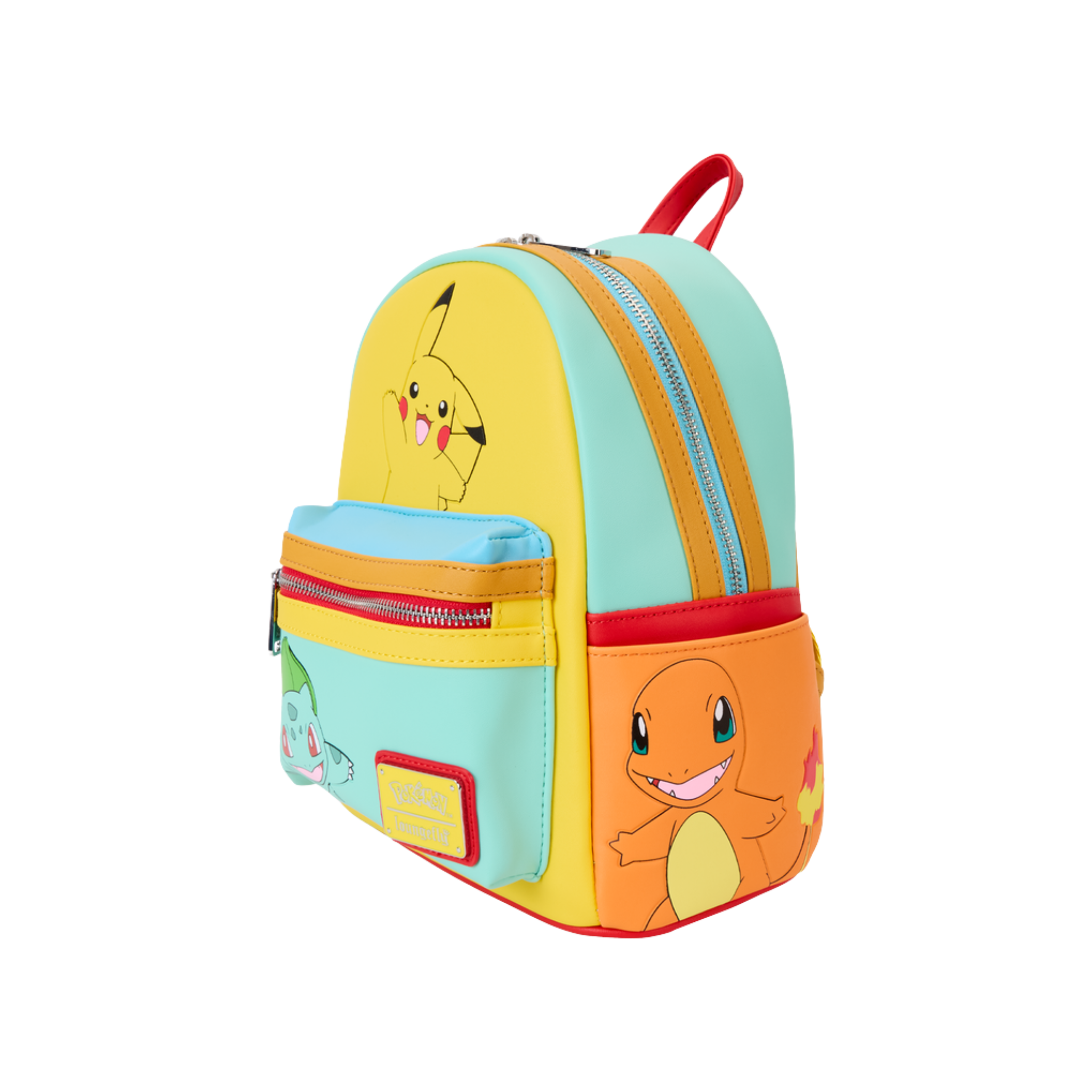 LOUNGEFLY - Pokémon Color Block Starters Mini Backpack